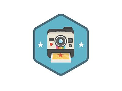 Photo Of The Week badge camera icon illustration photo polaroid vector