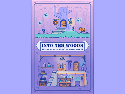 An Enchanted Evening With Gitlab Poster event fairy fantasy game gitlab shop spell witch woods workshop