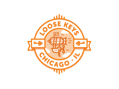 Loose Keys Badge badge brand illustration logo vector