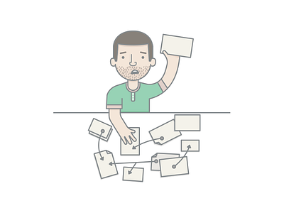 Tediously Create Sitemap character evernote illustration messy sitemap