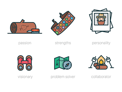 Explorer Icons brand camping collaborate editorial explore icon illustration outdoor personality print problem vision