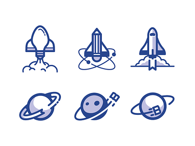 Tiny Books Logo Concepts book concept design icon idea illustration logo planet shuttle space