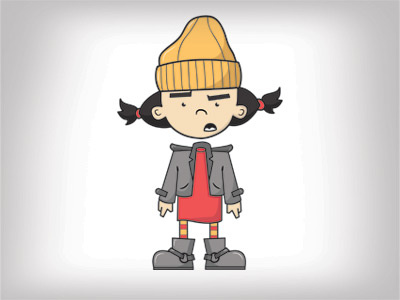 Spinelli boots cartoon character fan illustration illustrator orange photoshop pigtails recess red spinelli vector