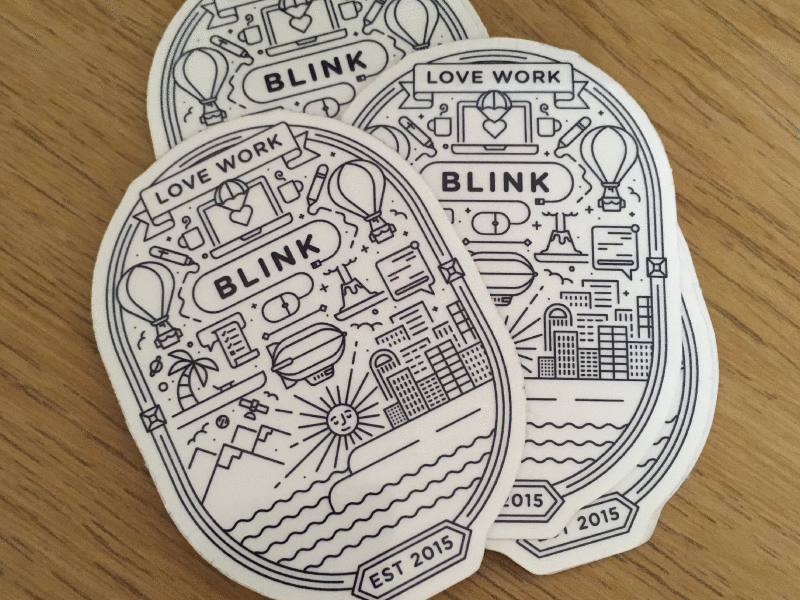 Blink Swag blink brand design icon illustration line sticker swag tee vector