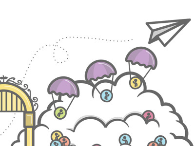 User Airdrop air blue cloud gate green icon illustration illustrator line linework mail paper parachute path photoshop plane purple user vector vicbell yellow