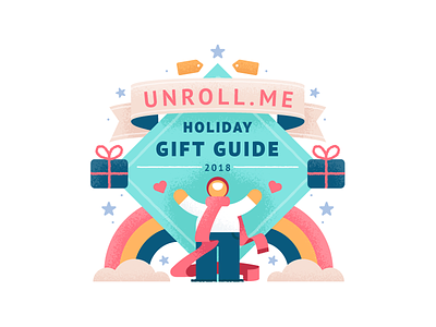 Holiday Gift Guide character gift guide holiday illustration me texture unroll unroll.me winter
