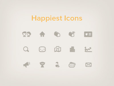 Happiest icons add bell box cities city cup friend graph happiest happy heart home house icon illustration illustrator letter mail map profile reward ticket vector vic web zoom