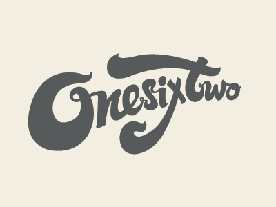 OneSixTwo brand custom logo one six two type typography vector vicbell