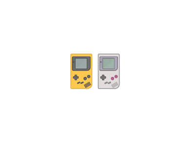 Gameboy boy game icon illustration retro vector