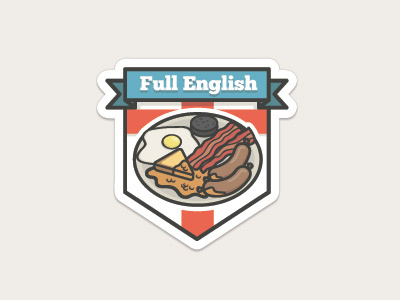 Full English bacon badge beans egg english food full happiest icon illustration illustrator sausage toast vicbell