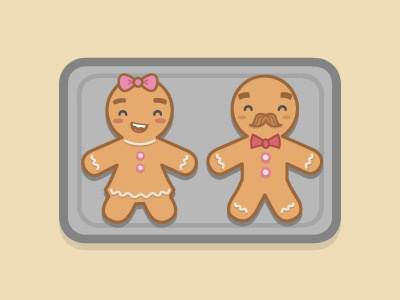 Gingerbread girl and boy