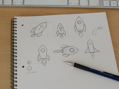 Rocket Concepts concept development icon idea illustration rocket sketch