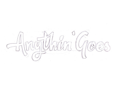 Anythin Goes Type Concept concept idea pen pencil sketch sketchbook type