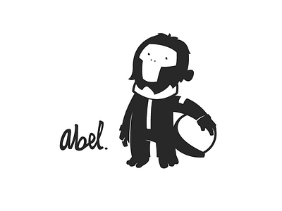 Abel abel black brand hand helmet illustration illustrator logo moneky silhouette space suit type vector white written