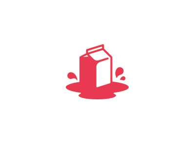 Milk Carton animal as bottle cow drips farm geometric guide icon illustration logo mark milk simple splat vector