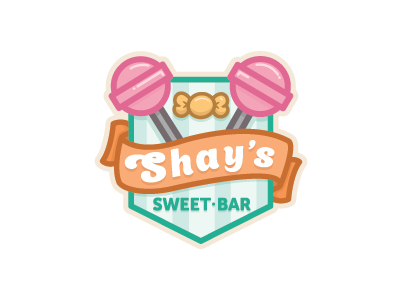 Sweet Bar Concept badge banner candy design illustration logo lolly pastle sweet vector