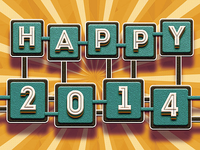 Happy New Year 2014 background free psd happy new year leather texture psd sunburst effect
