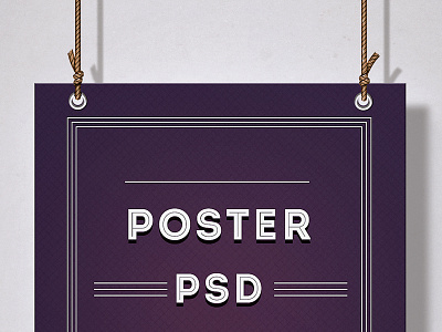 Poster Display Mockup knots mockup poster poster design poster display mockup poster mockup shadow string wall