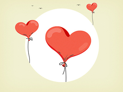 Valentine icons balloon birds heart icons thread valentine valentine icons