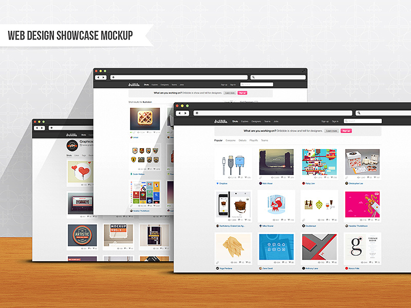 Download Website Showcase Mockup by Graphicsoulz on Dribbble