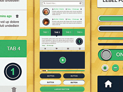 Leather App Ui Kit app app design app ui kit buttons icons leather navigation progress bars ui ui kit