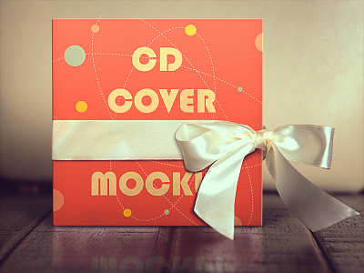 Cd Cover Mockup cd cd cover cd cover design disc disc cover label mockup psd ribbon texture vector wood