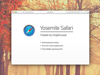 Free Yosemite Safari Mockup browser free freebie mockup psd safari safari mockup yosemite yosemite safari mockup