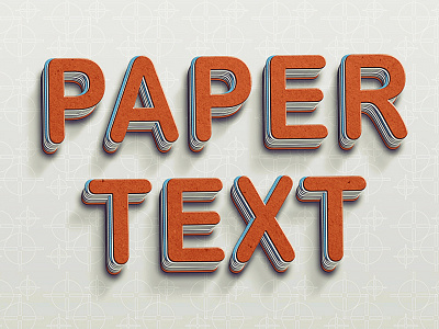 Paper Text Effect cardboard paper paper cut psd subtle pattern text text effect texture typography