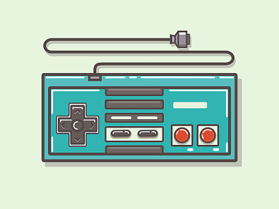 Nintendo Controller flat flat design game gameboy gaming icon illustration nintendo nintendo controller