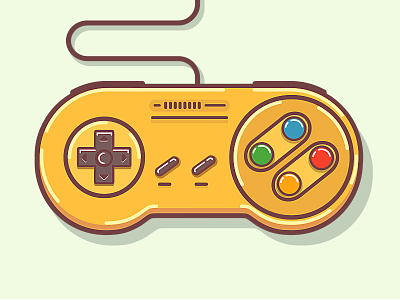 Nintendo Controller flat flat design flat icons game gameboy gaming icon icons illustration nintendo nintendo controller