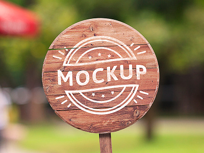 Logo Mockup - Vol.5 artwork mockup badge logo logo design logo mockup mockup sign signboard wooden signboard