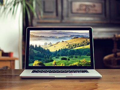 Web Display Mockup - Vol.9 laptop mockup photo mockup psd mockup web web design web mockup website design wood
