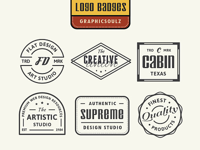 Logo Badges - Vol.4 badges branding label labels logo badge logos retro badges vector badge vintage labels