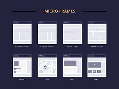 Micro Frames frames micro microframes web design mockup website design wireframes wireframing