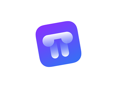 Academic AppStore icon academy app blue column course e learning gradient icon institution learning online course purple store study
