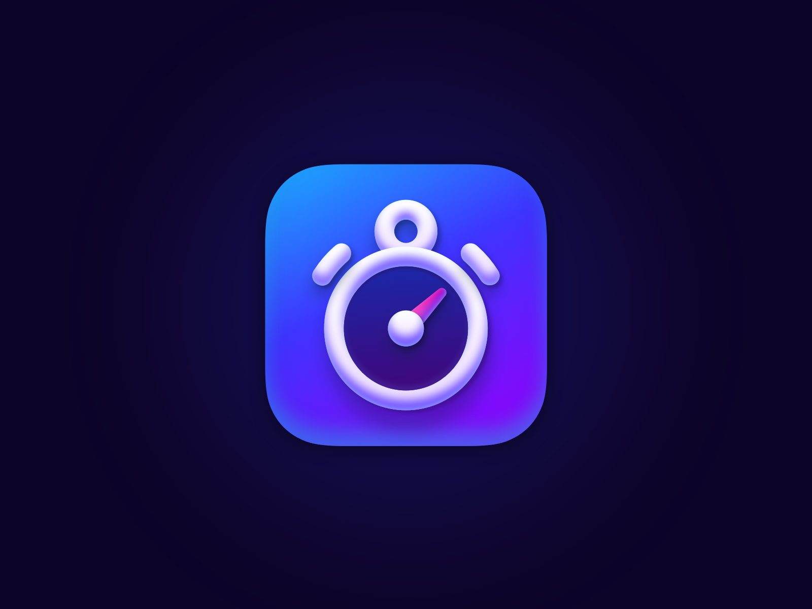 Timer App Icon, made with Sketch by Henrik Abonyi 🧔 on Dribbble