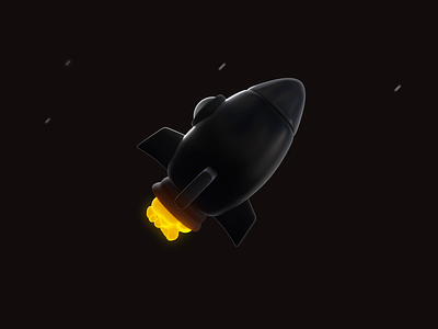 Rocket Animation 3d animation blender dark motion motion graphics nozzle particles space stars