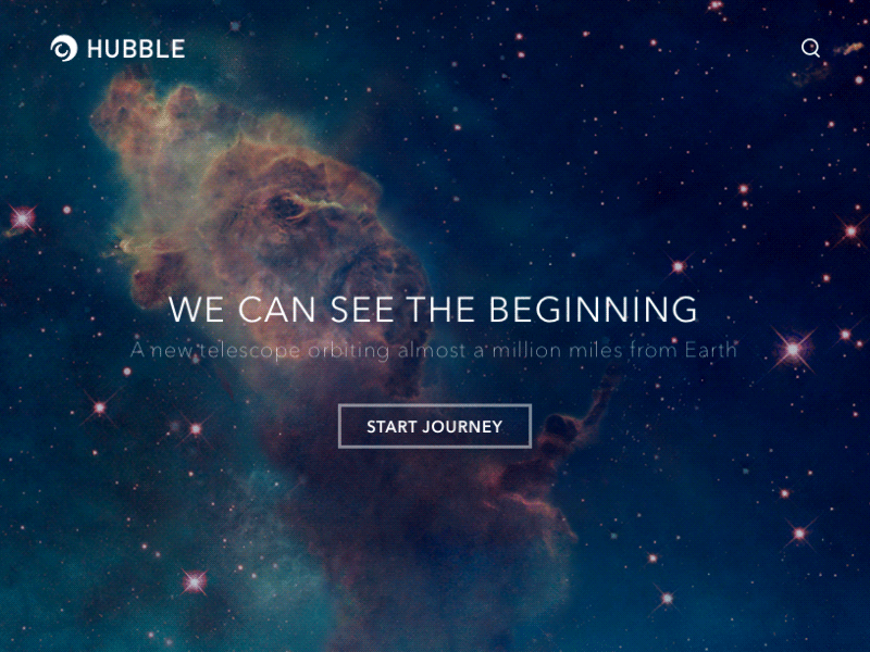 Hubble Landing Page - Daily UI #3