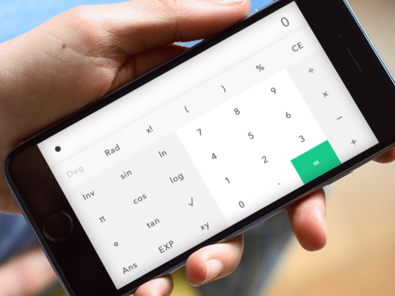 Calculator - Daily UI #4 004 4 animation calculator daily flip iphone two ui