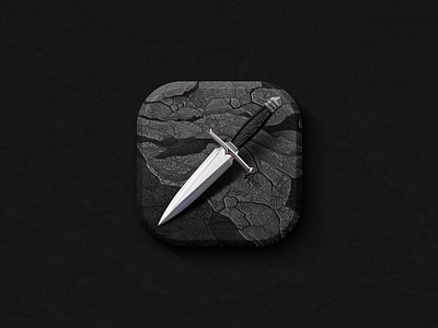 Dagger Knights App Icon - Daily UI #5 005 5 blade dagger daily ui fantasy game icon ios knife sword