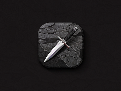 Dagger Knights App Icon - Daily UI #5 005 5 blade dagger daily ui fantasy game icon ios knife sword