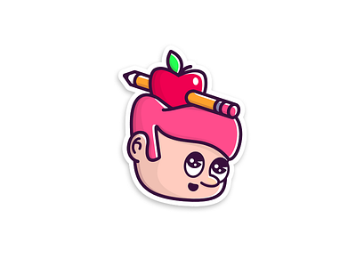 Playoff! Dribbble Precision Sticker apple archery boy dribbble illustration pencil playoff precision shot sticker