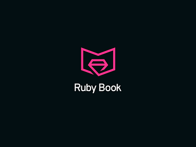 Ruby Book book color diamond gem logo pink publisher ruby vector