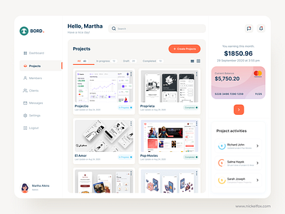 Bord Task Management UX-UI Design app app design dashboad dashboard dashboard design design designsystem freelance logo management minimal payment productdesign projects trending typography ui uidesign web website