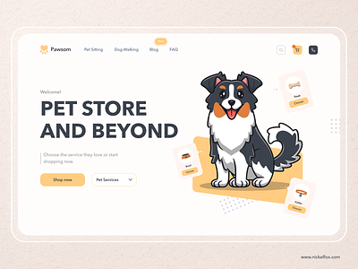 Pawsom- Pet Store Hero Concept