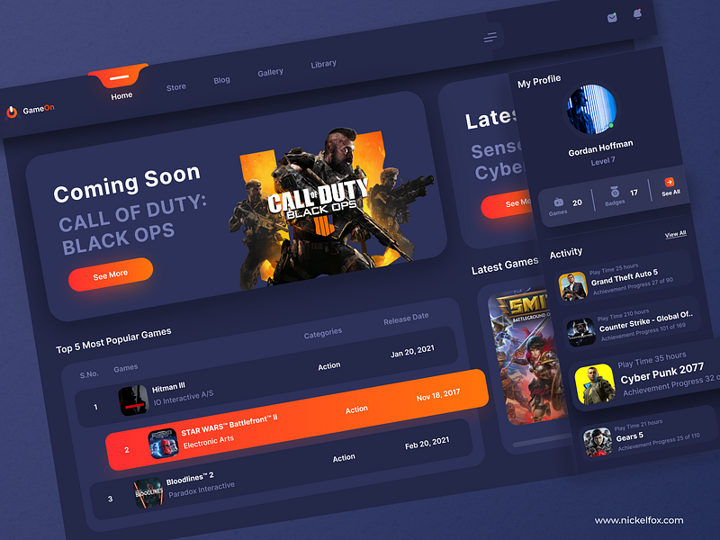 Website Dashboard Game designs, themes, templates and downloadable ...
