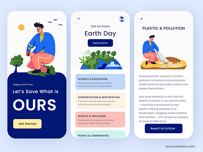 Happy Earth Day - Exploration app app design branding clean earth flat icon illustration logo minimal nature product service startup typography ui ux web website weeklywarmup