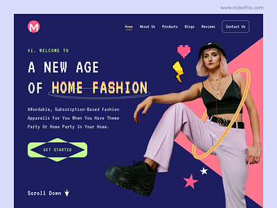 Clothing Store Web UI cloth creative design fashion homepage interface landing page marketing product service shopping startup style typography ui ux wear web website winter