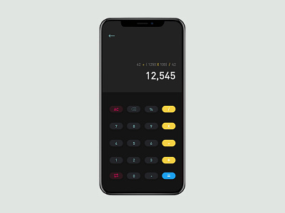 #Daily UI 04 -Calculator app dailyui dark theme dark ui design minimal mobile app design ui ui design ui ux uidesign user experience ux ux design