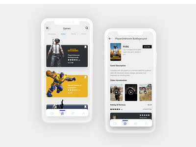 Games Store Concept app app design apple behance clean design dribbble game app games ios app iosx minimal mobile ui mobileappdesign ui uidesign user experience ux